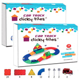 Clicky Tiles®  - 2 Σετ Αυτοκινητόδρομος (σύνολο 58 τεμάχια)